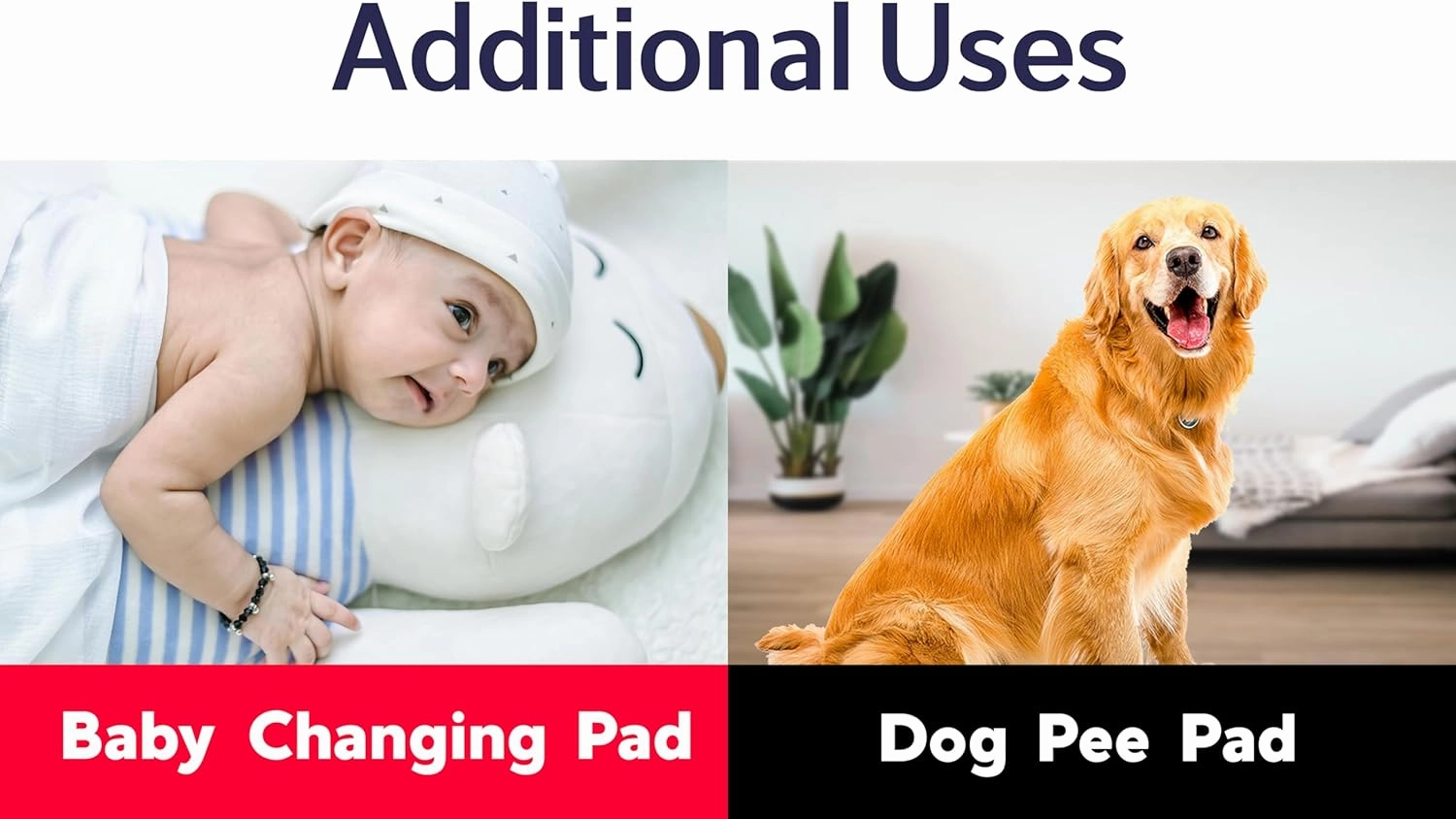 AbsorbEase® Washable Waterproof Underpads - Large Bed Pads for use as Incontinence Bed Pads, Reusable Pet Pads, Great for Dogs, Cats, Bunny, Seniors Bed Pad (Pack of 2 - 34x36)
