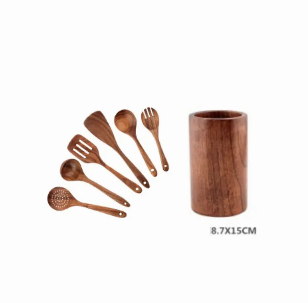Acacia Wood Cooking Set