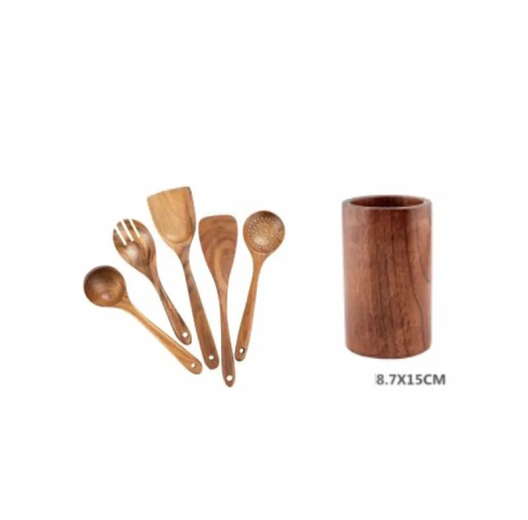 Acacia Wood Cooking Set