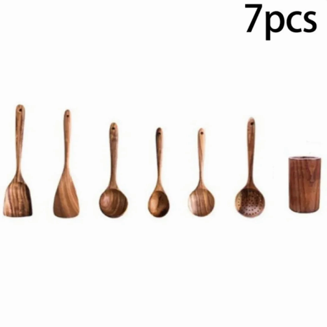 Acacia Wood Cooking Spatula Set