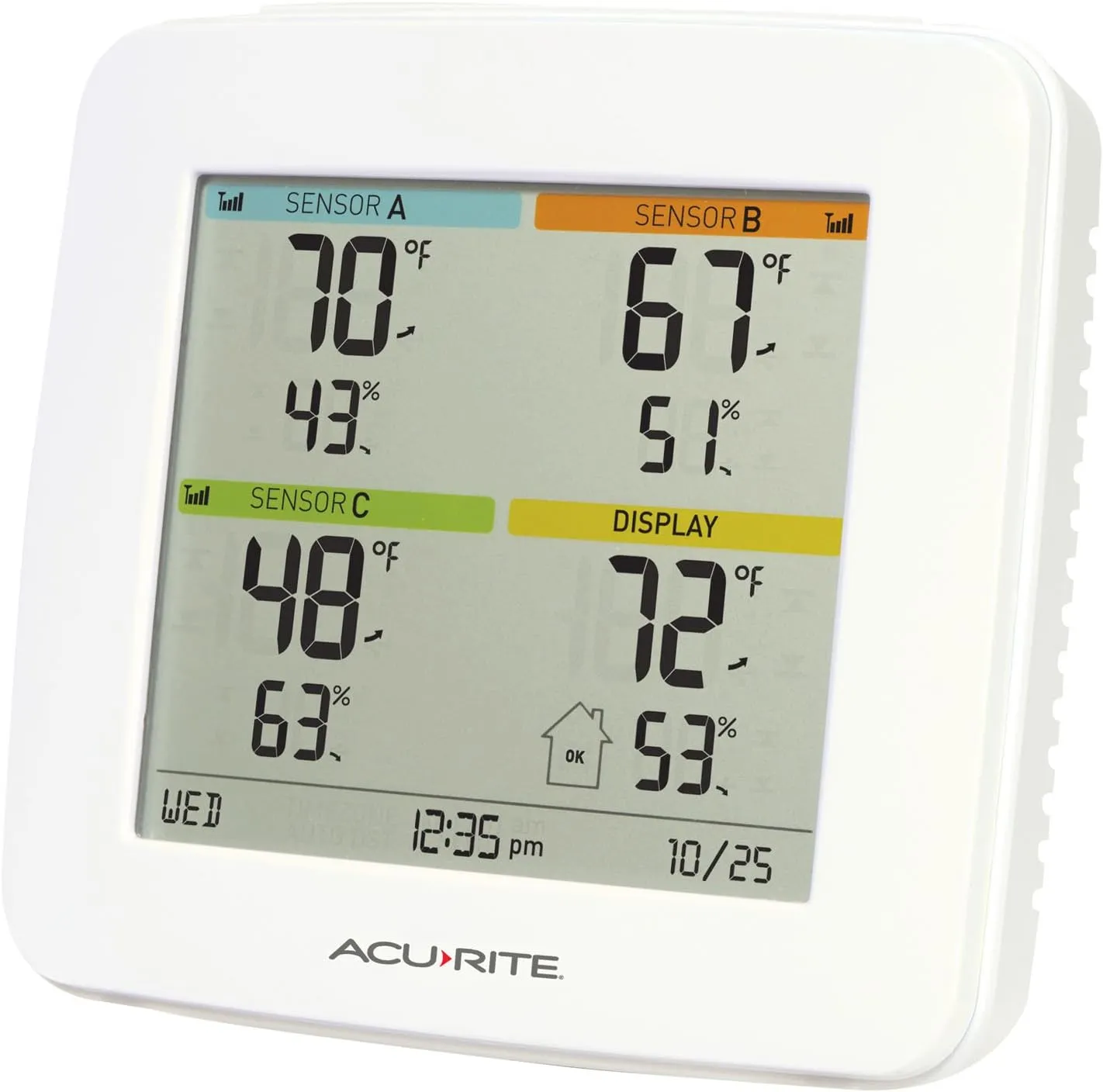 AcuRite 01096M Temperature & Humidity Station with 3 Indoor/Outdoor Sensors