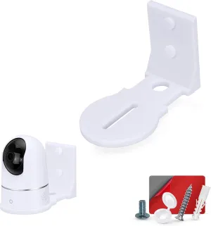Adhesive Baby Monitor & Security Camera Wall Mount Holder Shelf for Eufy Wyze Nanit Infant Optics Wansview Blink TP Link Kasa Ring & More, Easy to Install Bracket, Reduce Blind Spots & Clutter (W03)