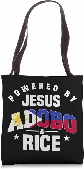 Adobo Pinoy Chicken Pork Rice Cuisine Philippine Flag Tote Bag