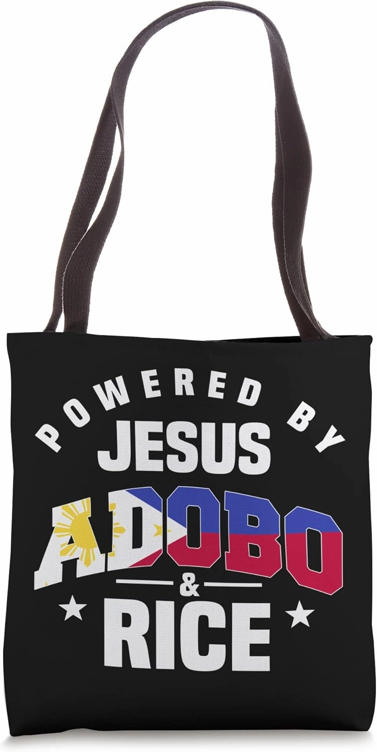 Adobo Pinoy Chicken Pork Rice Cuisine Philippine Flag Tote Bag