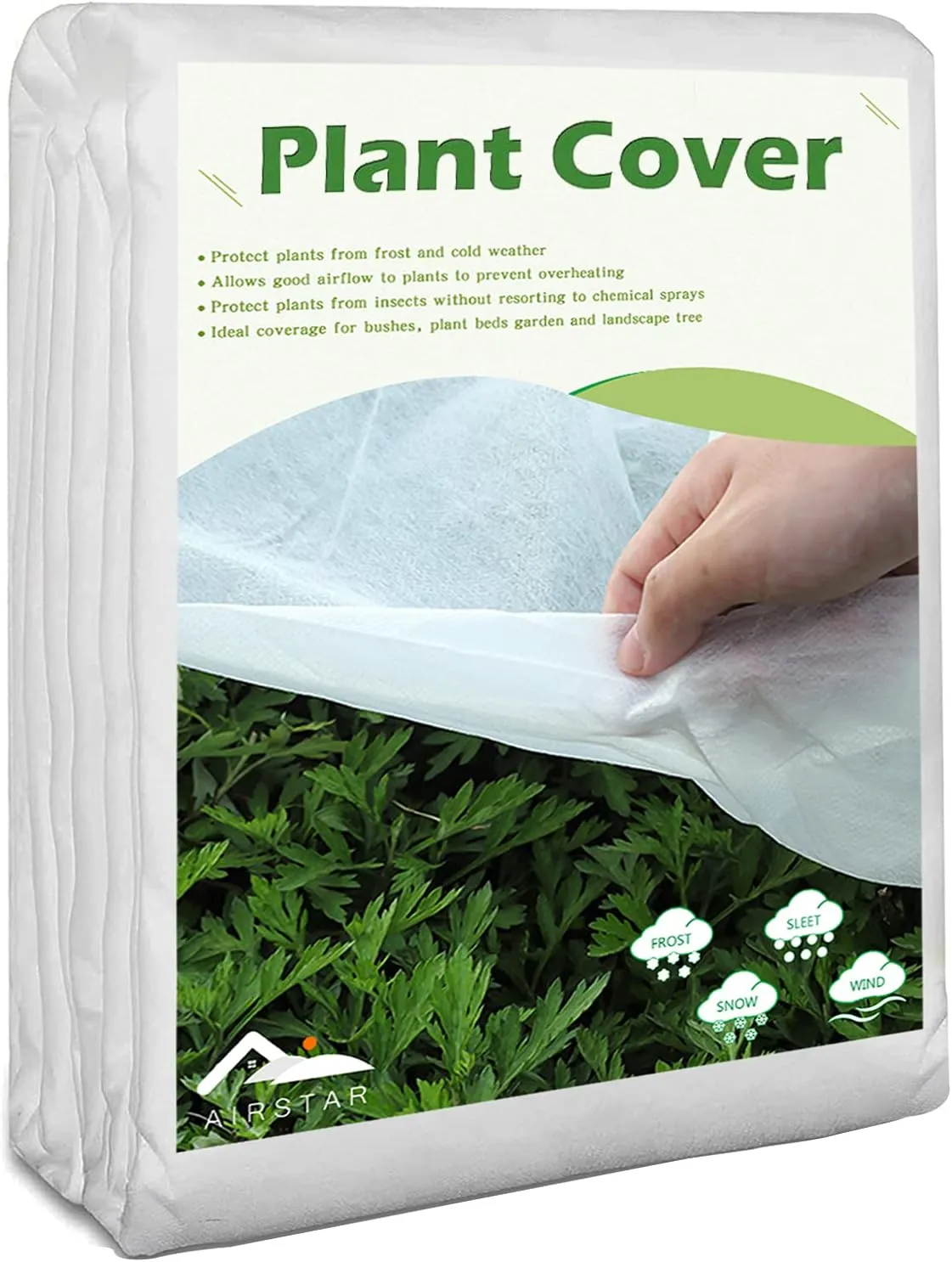 Airstar Plant Covers, Garden Floating Row Cover 7’×50’ Fabric Non-Woven for Frost Protection Freeze Protection for Vegetables Fruit Tree Plant Frost Blanket Cover for Cold Weather(Hoops Not Included)