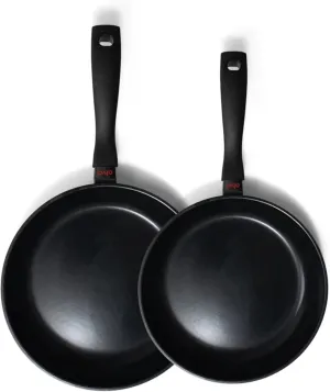 Alva Energy 8" & 11" Ceramic Nonstick Frying Pan Set - 100% PFAS/PTFE-Free Non-Toxic - Fast Even Heating - Stay-Cool Handles - Lightweight & Dishwasher Safe - Recycled Aluminum