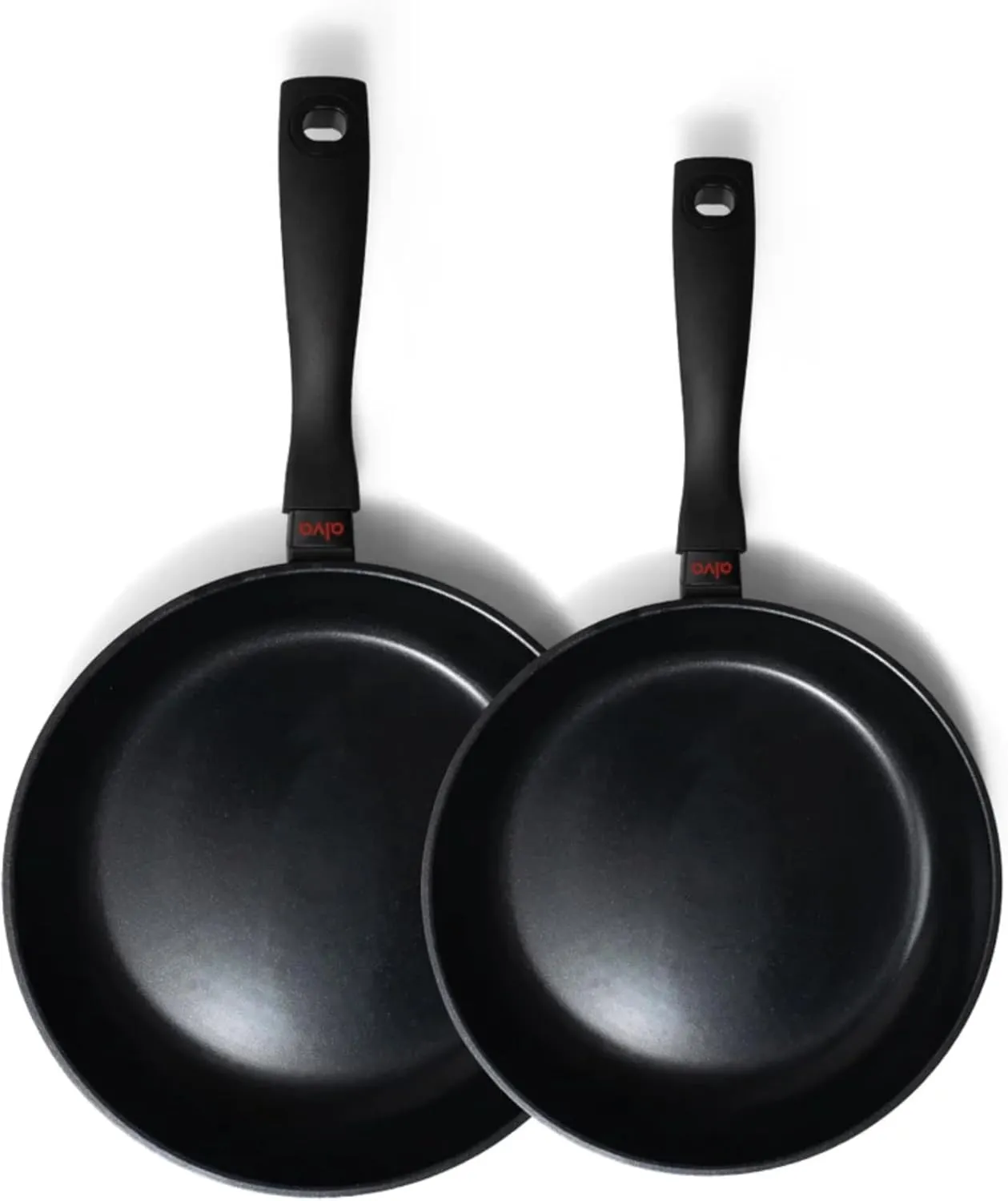 Alva Energy 8" & 11" Ceramic Nonstick Frying Pan Set - 100% PFAS/PTFE-Free Non-Toxic - Fast Even Heating - Stay-Cool Handles - Lightweight & Dishwasher Safe - Recycled Aluminum