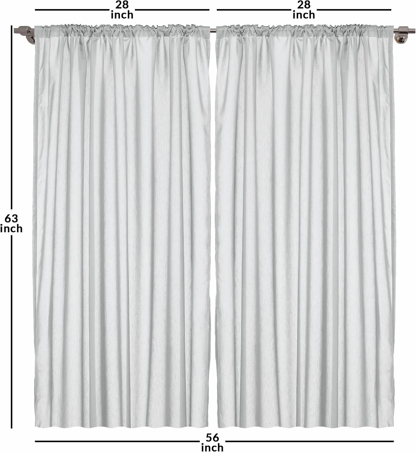 Ambesonne Grey and White Curtains, Chevron Pattern Zigzag Geometrical Arrow Lines Stripes Abstract Print, Window Treatments 2 Panel Set for Living Room Bedroom, Pair of - 28" x 63", Grey White