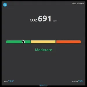 Ambient Weather AQIN Wireless Indoor Air Quality Index PM2.5, PM10 and CO2 Particulate Monitor