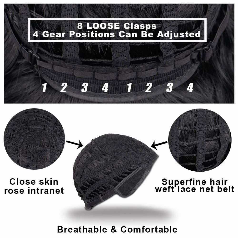 andromeda Blue Curly Wigs for Black Women Soft Short Big Curly Wig with Bangs Afro Kinky Curls Heat Resistant Synthetic Wigs for African American Women (Blue)