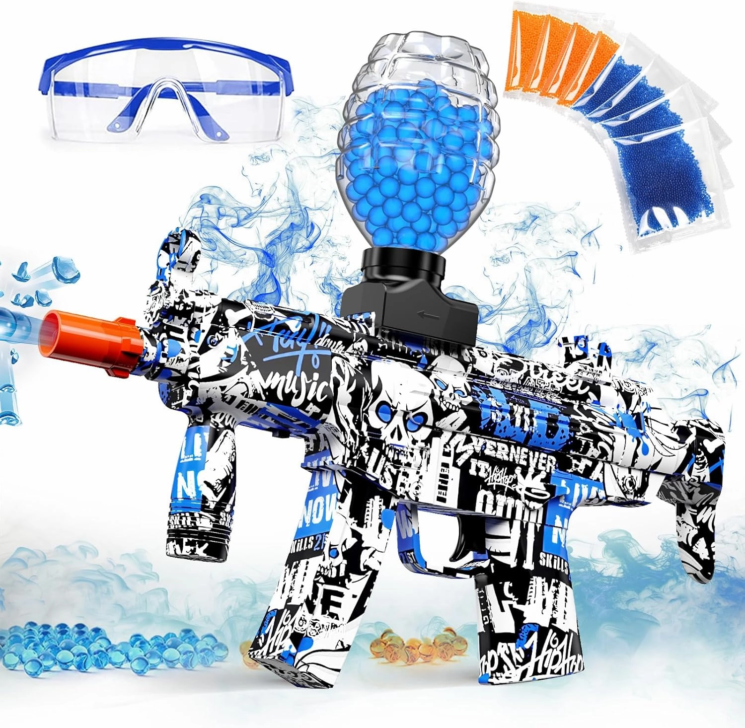 Anstoy Gel Ball Blaster, Splat Gun Automatic for Orbeez Water Gun for Outdoor Shooting Team Game, Christmas, Halloween, Birthday Gifts for Ages 14  (Blue)