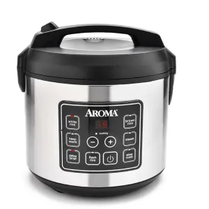 Aroma 20-Cup Digital Rice Cooker and Food Steamer (Refurbished)