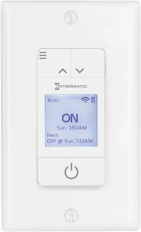 Ascend Smart Wi-Fi 15 Amp 7-Day Indoor Programmable In-Wall Timer, Works with Alexa, Auto Dst & Astro On/Off, White