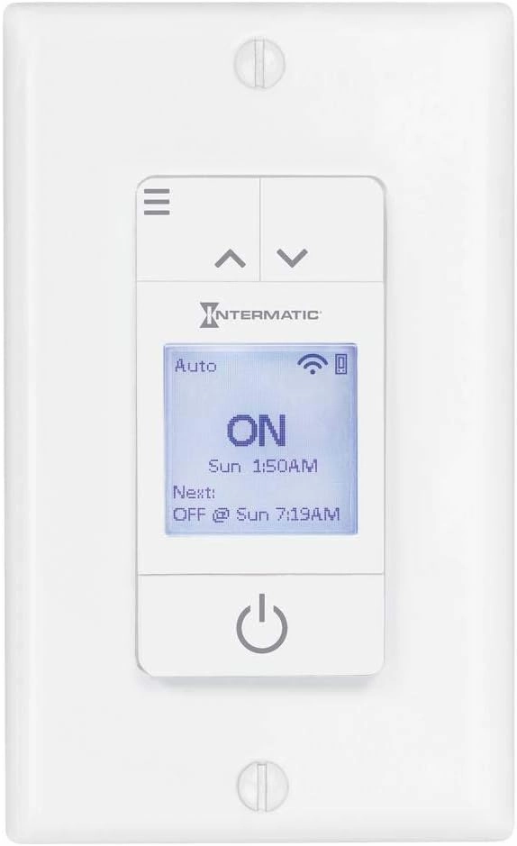 Ascend Smart Wi-Fi 15 Amp 7-Day Indoor Programmable In-Wall Timer, Works with Alexa, Auto Dst & Astro On/Off, White