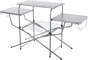 ASMOKE Foldable Grilling Table – Premium & Lightweight Aluminum Cooking Table for Camping, Outdoor BBQ Party and RV Touring - 88lbs Capacity, Comes with Carrying Bag