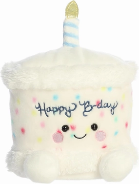 Aurora® Adorable Palm Pals™ Party Sized™ Happy B'Day Cake™ Stuffed Animal - Fun Collectible Plush for Kids and Adult Collectors - Perfect for Decorating Rooms and Birthday Gifts - White 8 Inches