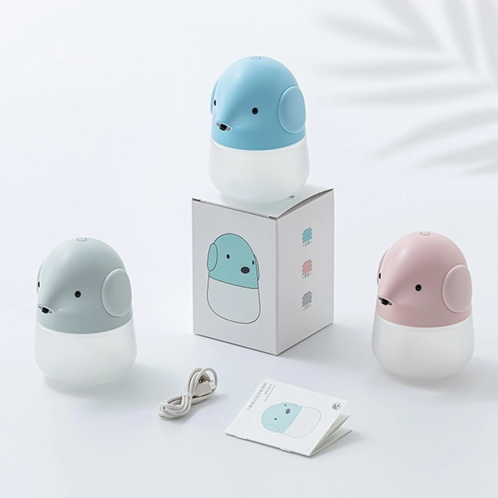 Automatic Soap Dispenser for Kids- Cute Pink Elephant Touchless Foaming Hand Soap Dispenser, Waterproof & USB Rechargeable, 13.5oz/ 400ml for Bathroom Countertop, Kitchen, Preschool Children