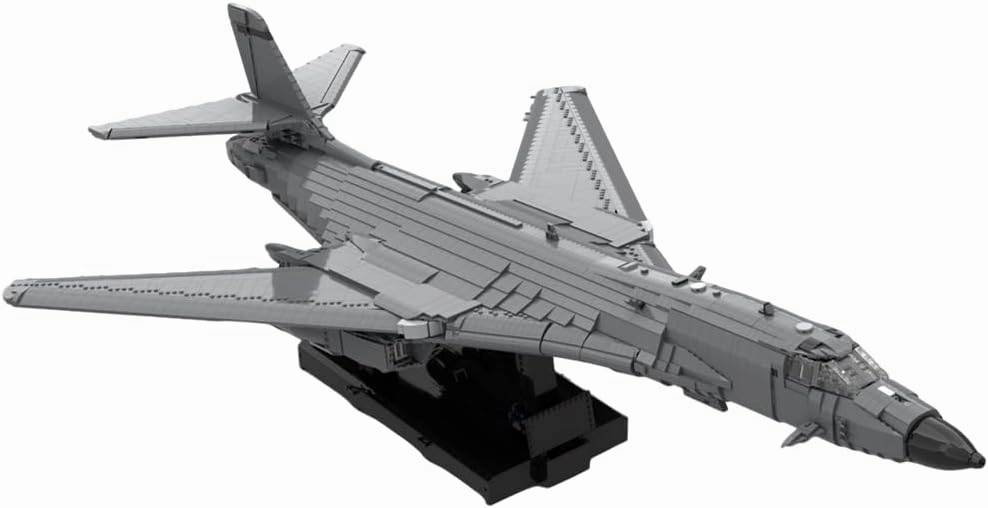 B-1 Lancer Bomber Fighter Jet Building Blocks, 1/35 Military Aircraft Air-Force Airplane MOC Construction Bricks for Adults, Creative MOC Construction Decor & Collectible -6781 Pieces