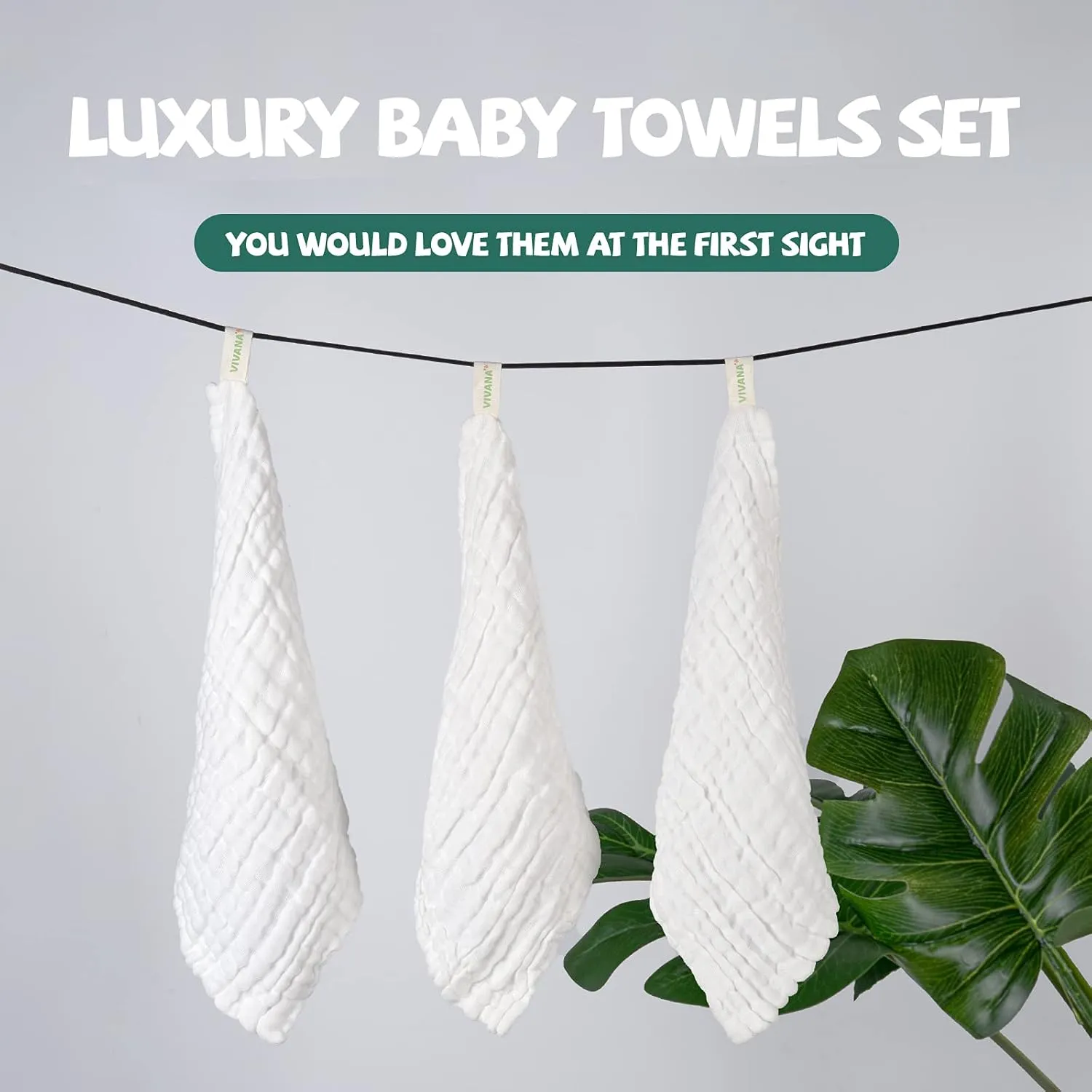 Baby Muslin Washcloths -6 Layer Soft Absorbent Face Towel - Natural Newborn Wipes for Delicate Skin - Baby Registry as Shower