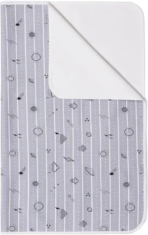 Baby Waterproof Bed Pad Washable Mattress Pad Reusable Underpads Bed-Gray Sky