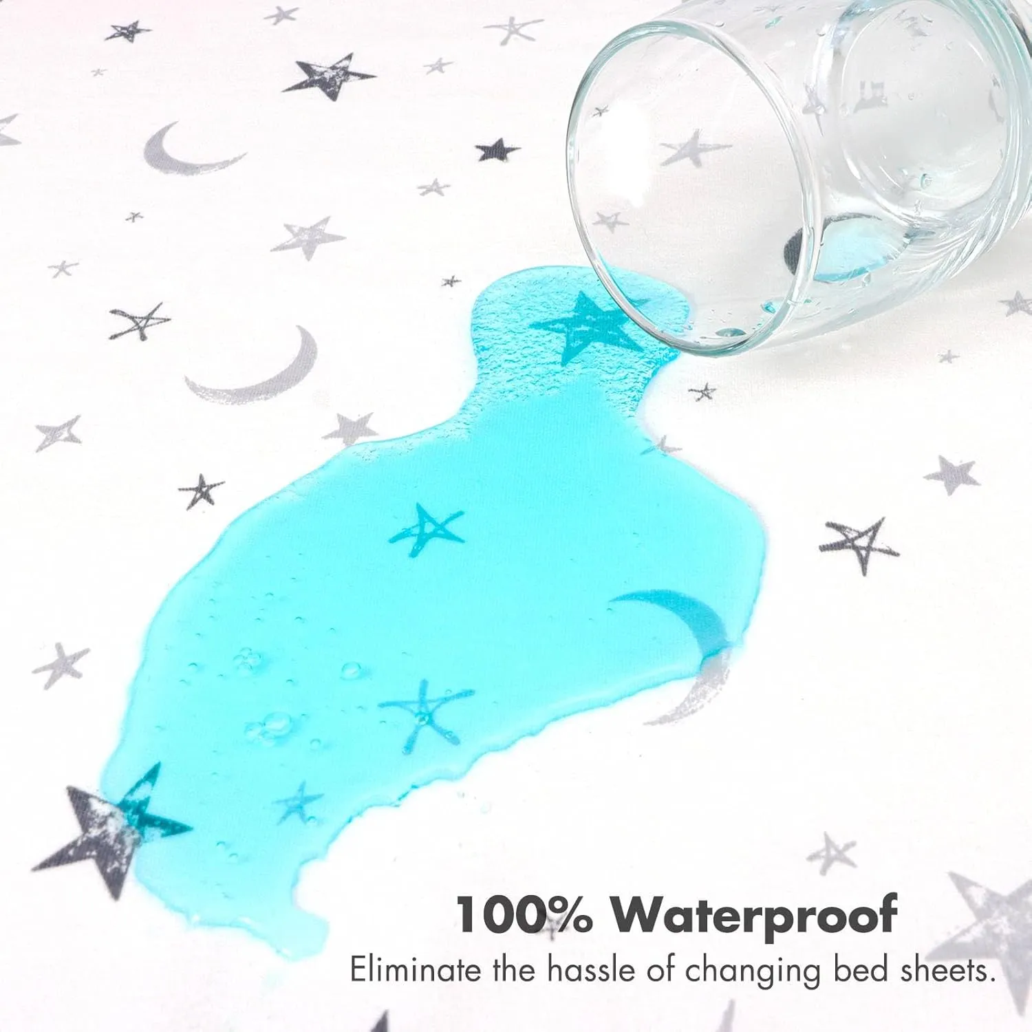 Baby Waterproof Bed Pad Washable Mattress Pad Reusable Underpads Bed-Gray Sky