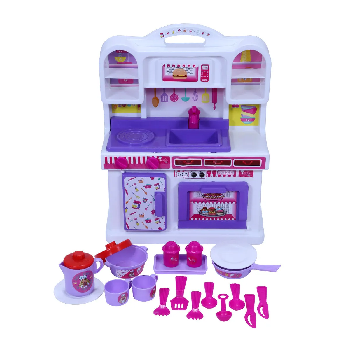 Barbie - Kitchen set | Kids Kitchen Set | Role Play Set | Pretend Play Kitchen Accessories Set | Cooking set | Miniature Household Set | For Kids age 3  years