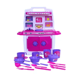 Barbie - My Little Kitchen | Kids Kitchen Set | Role Play Set | Pretend Play Kitchen Accessories Set | Cooking set | Miniature Household Set | For Kids age 3  years