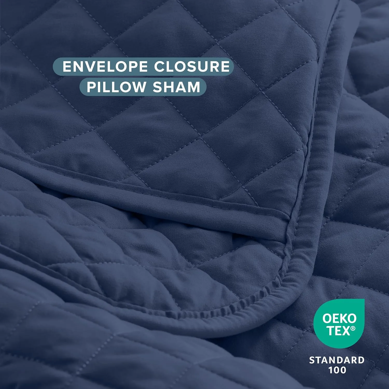 Bare Home Coverlet Set - Lightweight Bed Decor - Comforter Alternative - All-Season Quilted Bedspread (King, Dark Blue)