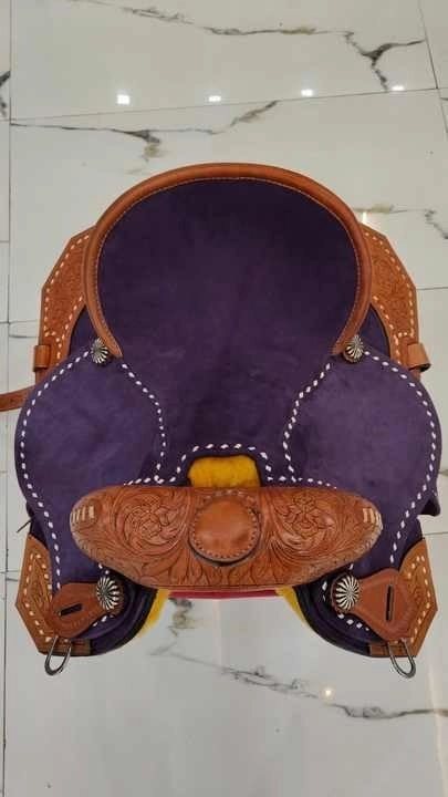 Barrel Racing Western Horse Saddle Wooden Tree Handmade Premium Leather Comfort Horse Trail Equestrian Tooled Carved Horse Riding Saddle Size: 10"-18 inches Seat Available, AF02