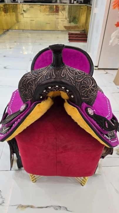 Barrel Racing Western Horse Saddle Wooden Tree Handmade Premium Leather Comfort Horse Trail Equestrian Tooled Carved Horse Riding Saddle Size: 10"-18 inches Seat Available, AF03