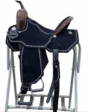 Barrel Racing Western Horse Saddle Wooden Tree Handmade Premium Leather Comfort Horse Trail Equestrian Tooled Carved Horse Riding Saddle Size: 10"-18 inches Seat Available, AF06.