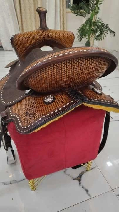 Barrel Racing Western Horse Saddle Wooden Tree Handmade Premium Leather Comfort Horse Trail Equestrian Tooled Carved Horse Riding Saddle Size: 10"-18 inches Seat Available, AF08