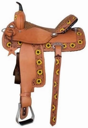 Barrel Racing Western Wooden Tree Horse Saddles Handmade Premium Leather Comfort Horses Trail Equestrian Tooled Carved Horse Saddle Riding Size: 10-18 inches Seat, KT10