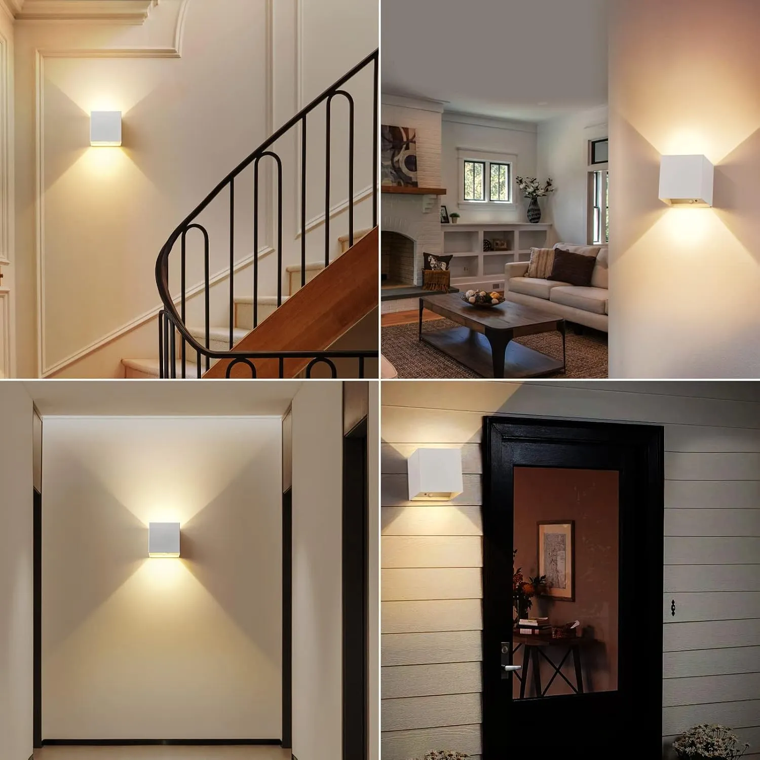 Battery Operated Wall Sconce Set of 2, Motion Sensor Light Indoor, 6000mAh Wall Lights Rechargeable, Magnetic Cordless LED Energy Saving Night Lights for Hallway Stairway Porch, White
