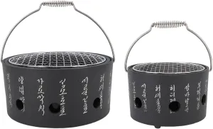 BBQ Stove, Barbecue Charcoal Grill Stainless Steel Folding Portable BBQ Tool Kits for Outdoor Cooking Camping Hiking Picnics Tailgating Backpacking or Any Outdoor Event(Small)
