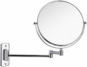 Beauty Bright Mirrors Adjustable Bathroom Mirrorswall Mount Hotel Double Sided Dressing Mirrors Metal Silver Fold Creative Makeup Mirrors,20Cm