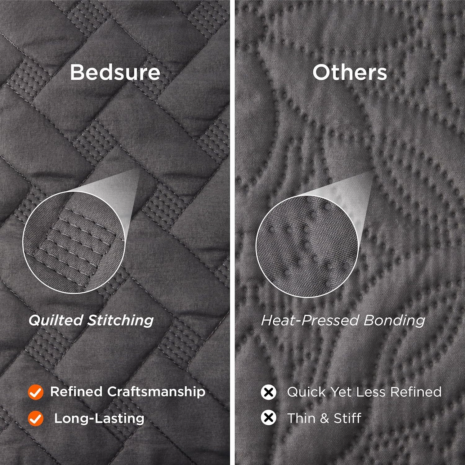 Bedsure Quilts Queen Size - Grey Bedspreads Queen Size with Basket Weave Pattern, Soft Quilt Bedding, Lightweight Comforter Coverlet for All Seasons (90" x 96")