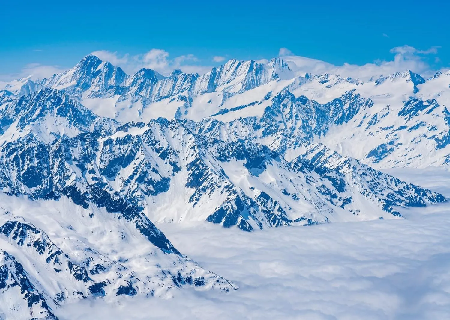 BELECO 12x10ft Fabric Winter Snow Mountains and Lake Photography Backdrop Alps Snow Ice Mountain Alpine Landscape Blue Sky White Clouds Background Outdoor Adventure Travel Portrait Photo Props