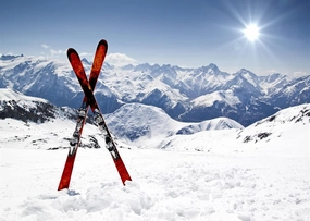 BELECO 9x6ft Fabric Winter Snow Backdrops for Photography Alps White Snow Mountain Summit Snowboard Ski Sport Backdrop Outdoor Adventure Skiing Background Birthday Party Decor Portrait Photo Props