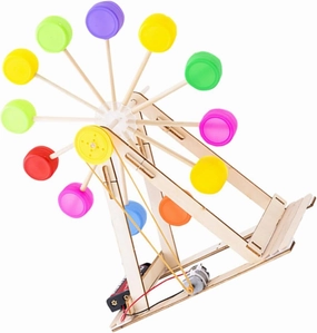BESPORTBLE 1set Ferris Wheel Model Kit Handmade Wooden Toys for Boy Girl Creative Stem Building Activity Fun Educational Craft for All Ages Bottle