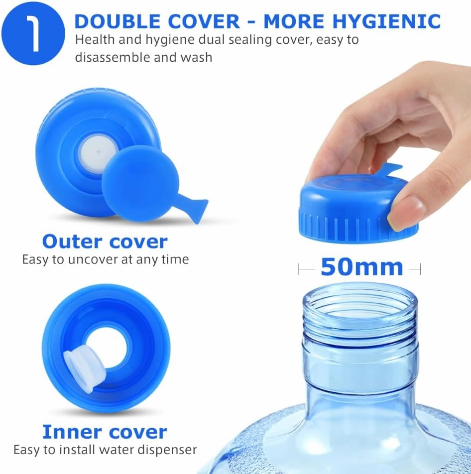 BESPORTBLE 5L Reusable Water Jug – Portable Mineral Water Container with Handle, Leak-Proof, Ideal for Camping, Travel, and Home Use