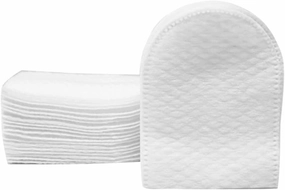 BESTYASH 240pcs Cotton Pad Pads Women Face Cleaning Makeup Facial Soft Removal Cosmetic Shaped Cotton Rounds U Shape Pocket Make up Pad U Shape Make up Pad White