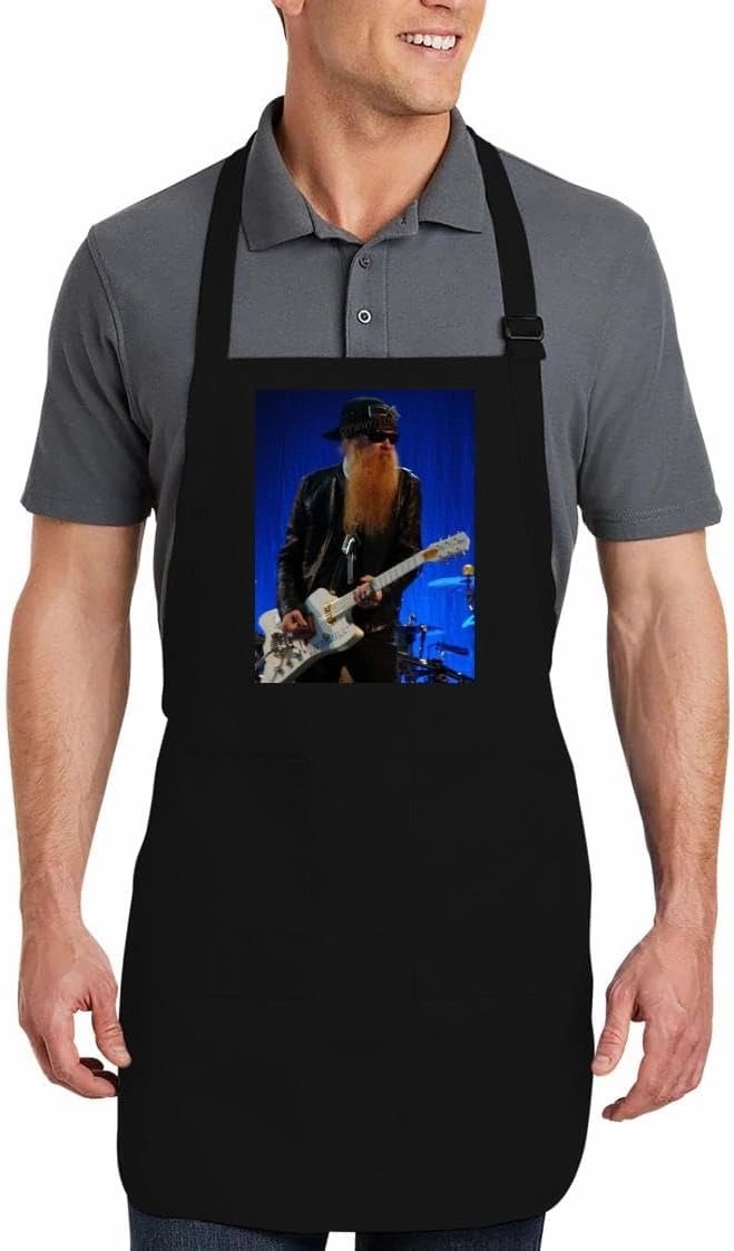 Billy Gibbons - Cotton Cooking Kitchen Apron PFP #GG343300, Black