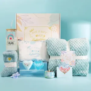 Birthday Gifts for Women, Self Care Gifts Baskets for Women, Get Well Soon Care Package, Relaxing Spa Boxes with Luxury Flannel Blankets, Valentines, Mothers Day, Gifts for Mom Friend Sister Wife