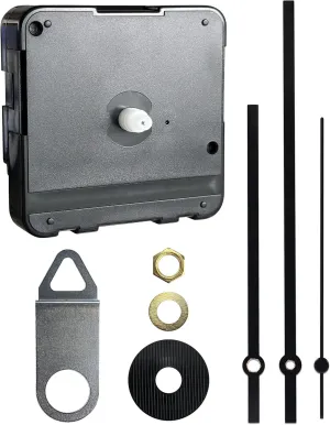 Black Clock Hands and Motor Kit, Modern Pointer 8 Sets, Non Threaded Mechanism Replacement 3 Set, Analog Battery Powered Movements Skill Combo Craft Bulk Watch Hand Press Arrow Time Zone Clocks