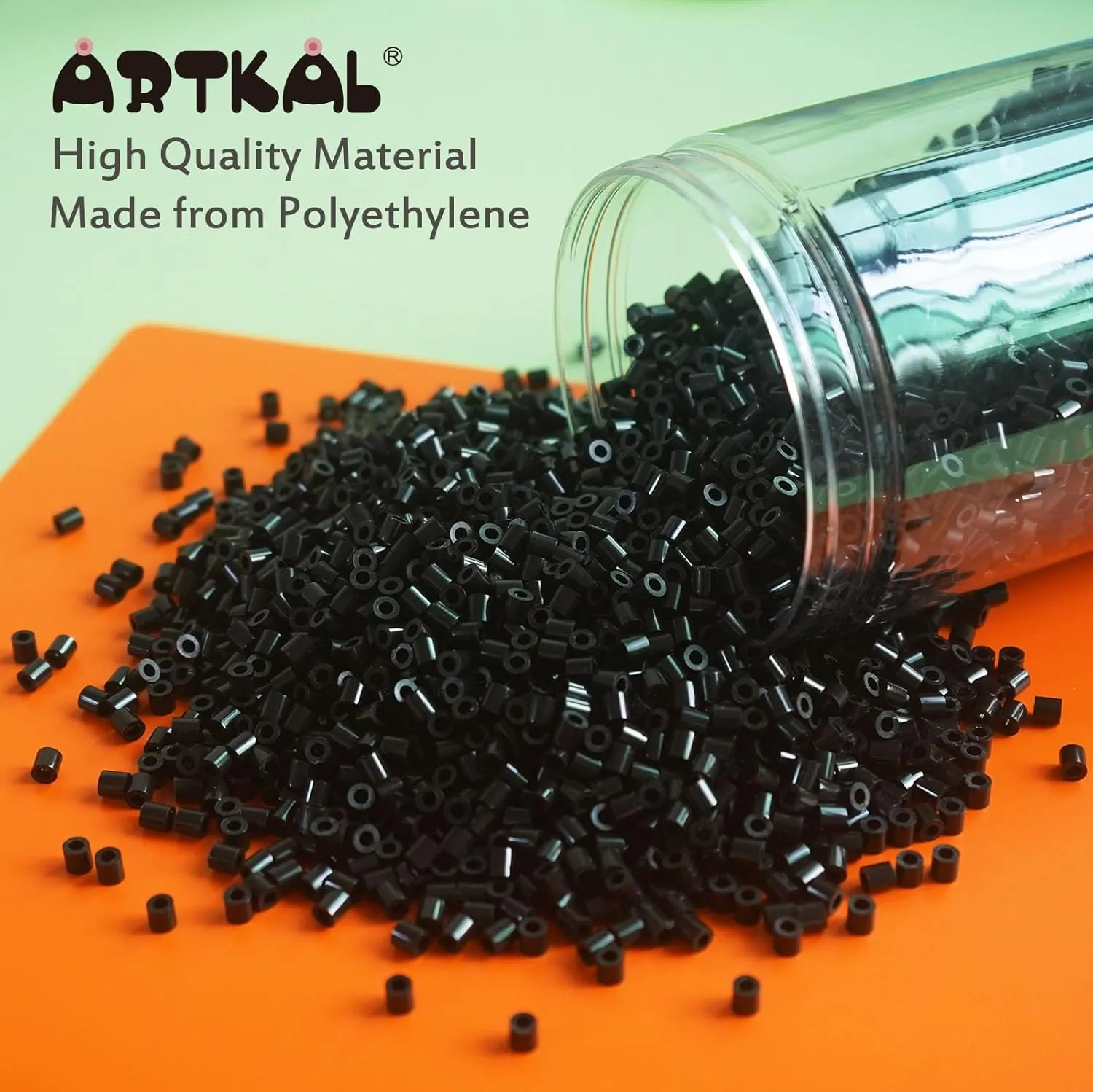 Black Fuse Beads 6000 Pieces Melty Beads 5mm Iron Beads Compatible Perler Beads Hama Beads