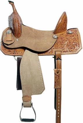 BNB International Western Barrel Racing Horse Saddles Trail Equestrian Pony & Adult Classic Quality Premium Leather for Horse Riding Size:10-18 inches Seat Available BRL232