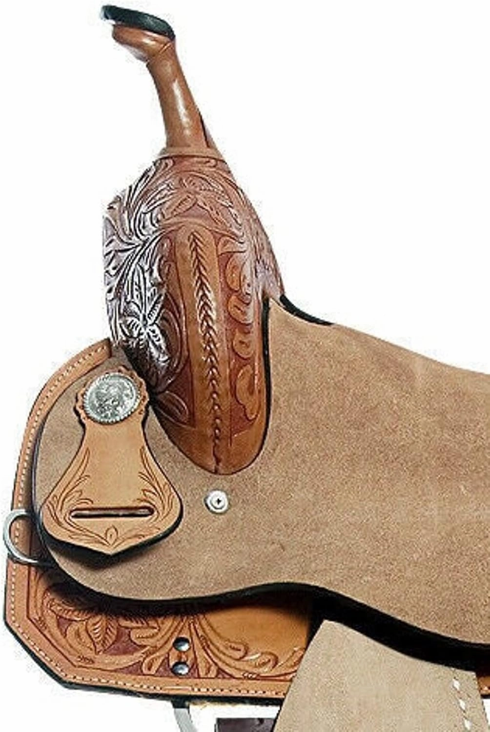 BNB International Western Barrel Racing Horse Saddles Trail Equestrian Pony & Adult Classic Quality Premium Leather for Horse Riding Size:10-18 inches Seat Available BRL232