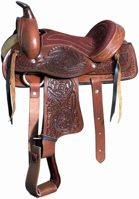 BNB International Western Barrel Racing Horse Saddles Trail Equestrian Pony & Adult Classic Quality Premium Leather for Horse Riding Size:10-18 inches Seat Available BRL271