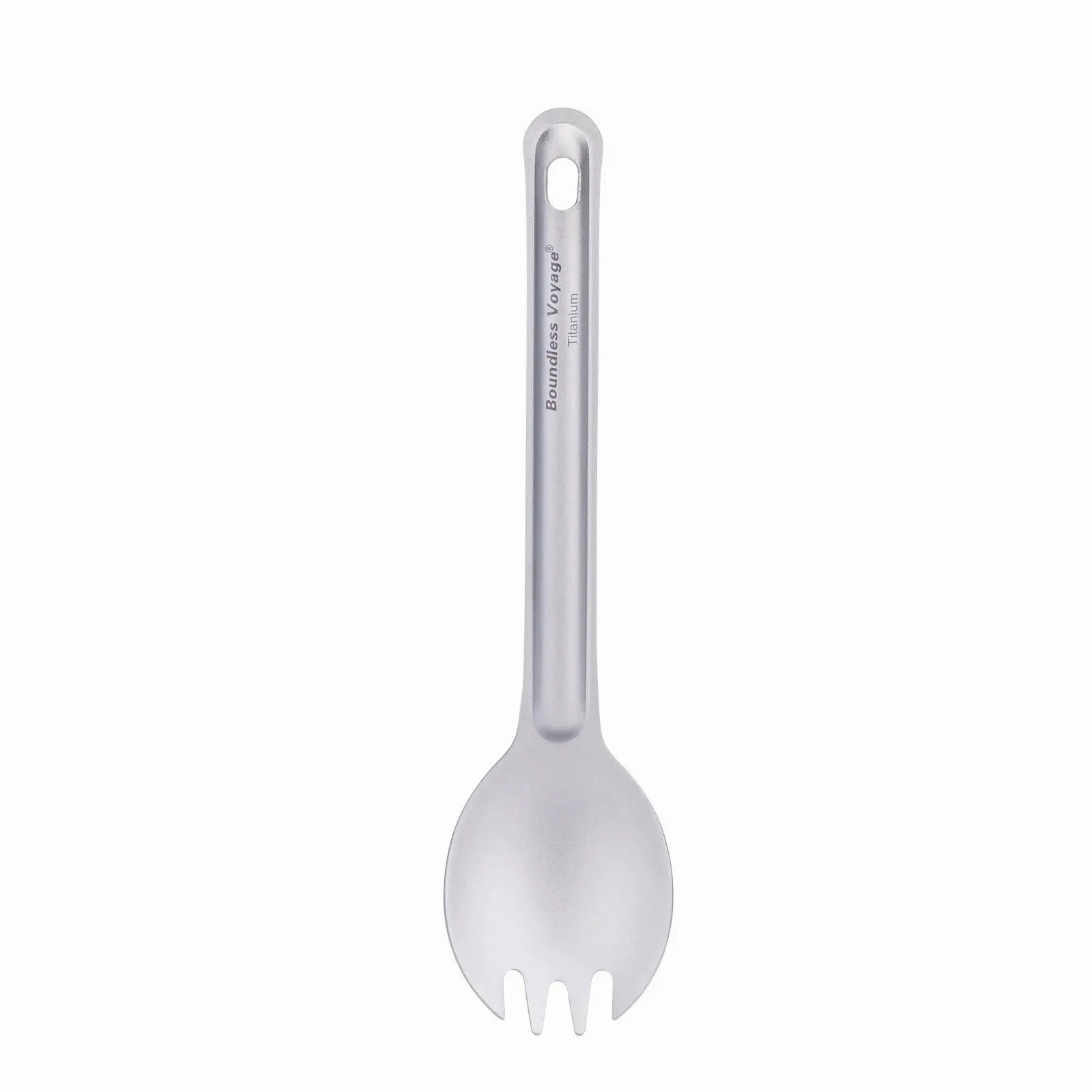 BOUNDLESS VOYAGE Titanium Cutlery Set – Lightweight Reusable Spoon & Spork for Camping & Travel